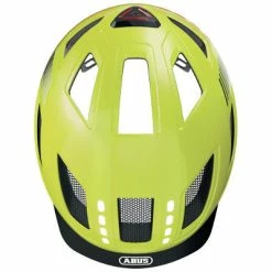 Casque Vélo Avec éclairages Abus Hyban 2.0 LED Signal Yellow -Promos Roulante Pro Boutique casque velo avec eclairages abus hyban 2 0 led signal yellow full 4