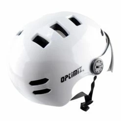 Casque Vélo Urbain à Visière Blanc Optimiz O-380 -Promos Roulante Pro Boutique casque velo urbain a visiere blanc optimiz o 380 full 4