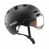 Casque Vélo Urbain à Visière Noir Optimiz O-380