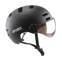 Casque Vélo Urbain à Visière Noir Optimiz O-380