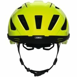 Casque Vélo Ville Jaune Fluo Pedelec 2.0 Abus Avec éclairage -Promos Roulante Pro Boutique casque velo ville jaune fluo pedelec 2 0 abus avec eclairage full 3