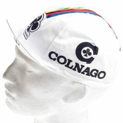 Vintage Cycling Casquette Vélo Vintage Logo Colnago Blanche -Promos Roulante Pro Boutique casquette velo vintage logo colnago blanche full 3