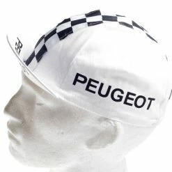 Vintage Cycling Casquette Vintage Multisport Vélo Logo Peugeot Cycles à Damiers -Promos Roulante Pro Boutique casquette vintage multisport velo logo peugeot cycles a damiers full 3