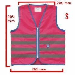 Gilet De Sécurité Enfant à Vélo Haute Visibilité Rose Wowow -Promos Roulante Pro Boutique gilet de securite enfant a velo haute visibilite rose wowow full 4