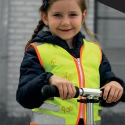 Gilet De Sécurité Enfant à Vélo Jaune Réfléchissant Nutty Wowow -Promos Roulante Pro Boutique gilet de securite enfant a velo jaune reflechissant nutty wowow full 4