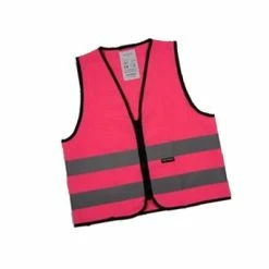 Gilet De Sécurité Enfant à Vélo Haute Visibilité Rose Wowow -Promos Roulante Pro Boutique gilet de securite enfant a velo rose small full