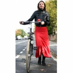 Georgia In Dublin Jupe Protège Pluie De Vélo Sur Cycliste Rainwrap - Rouge -Promos Roulante Pro Boutique jupe protege pluie de velo sur cycliste rainwrap rouge full 5