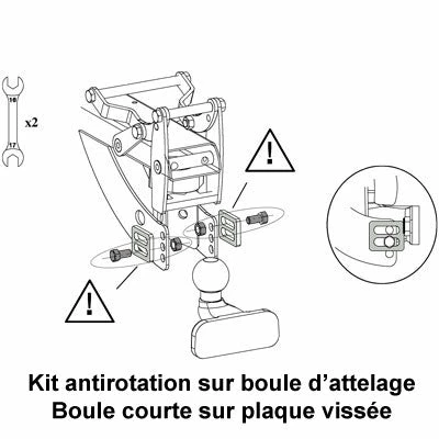 Mottez Kit Antirotation Pour Boule D'attelage 2 Mottez Kit Antirotation Pour Boule D'attelage - Image 2
