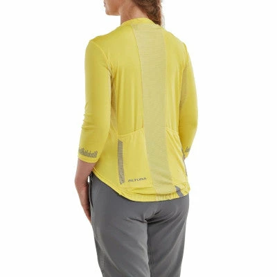 Maillot De Vélo Altura Femmes à Manches 3/4 All Roads Jaune 2 Maillot De Vélo Altura Femmes à Manches 3/4 All Roads Jaune - Image 2
