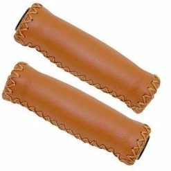VELO Poignées De Guidon Vélo En Cuir Véritable Marron -Promos Roulante Pro Boutique poignees de guidon velo en cuir veritable marron full 3