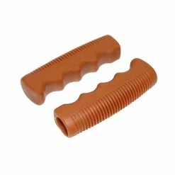 Brandless Poignées De Vélo Vintage Caramel Avec Creux 110 Mm