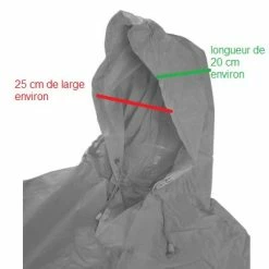 Hooodie Poncho Pluie Kaki Avec Fenêtre Pour Lumière De Vélo -Promos Roulante Pro Boutique poncho pluie kaki avec fenetre pour lumiere de velo full 3