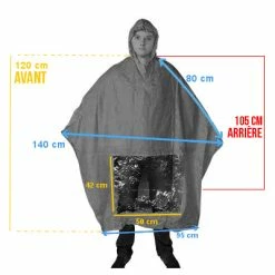 Hooodie Poncho Pluie Noir Avec Fenêtre Pour éclairage Vélo -Promos Roulante Pro Boutique poncho pluie noir avec fenetre pour eclairage velo full 3