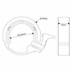 Sonnette Pour Vélo Classic Large Noire Knog Oi -Promos Roulante Pro Boutique sonnette pour velo classic large noire knog oi full 4