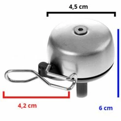 Widek Sonnette Vélo 45 Mm Grise Paperclip -Promos Roulante Pro Boutique sonnette velo 45 mm grise paperclip full 3