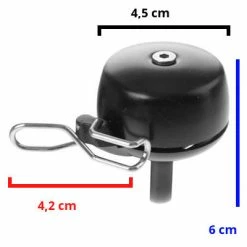 Widek Sonnette Vélo Design 45 Mm Noire Paperclip -Promos Roulante Pro Boutique sonnette velo design 45 mm noire paperclip full 3
