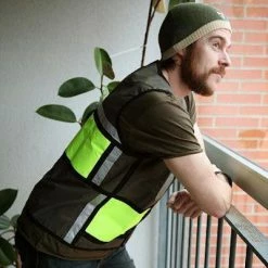 Georgia In Dublin Veste Mixte Réfléchissante De Vélo Verte Et Jaune D1 Style -Promos Roulante Pro Boutique veste mixte reflechissante de velo verte et jaune d1 style full 3